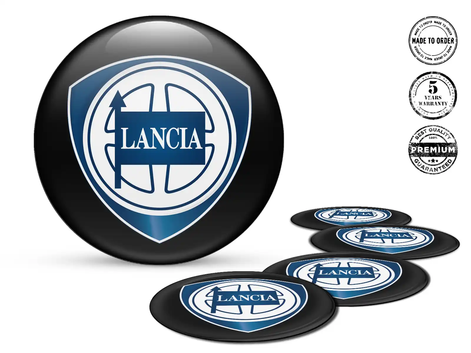 Lancia Radaufkleber Logo Harzgewölbtes Design